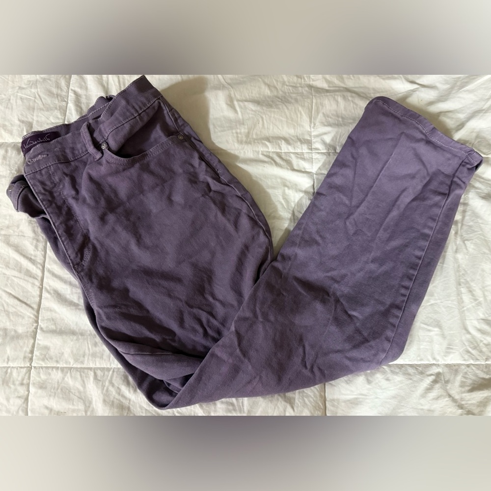 Gloria Vanderbilt purple short denim jeans size 14S - from Ross dress for less